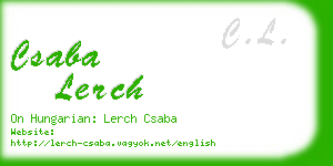 csaba lerch business card